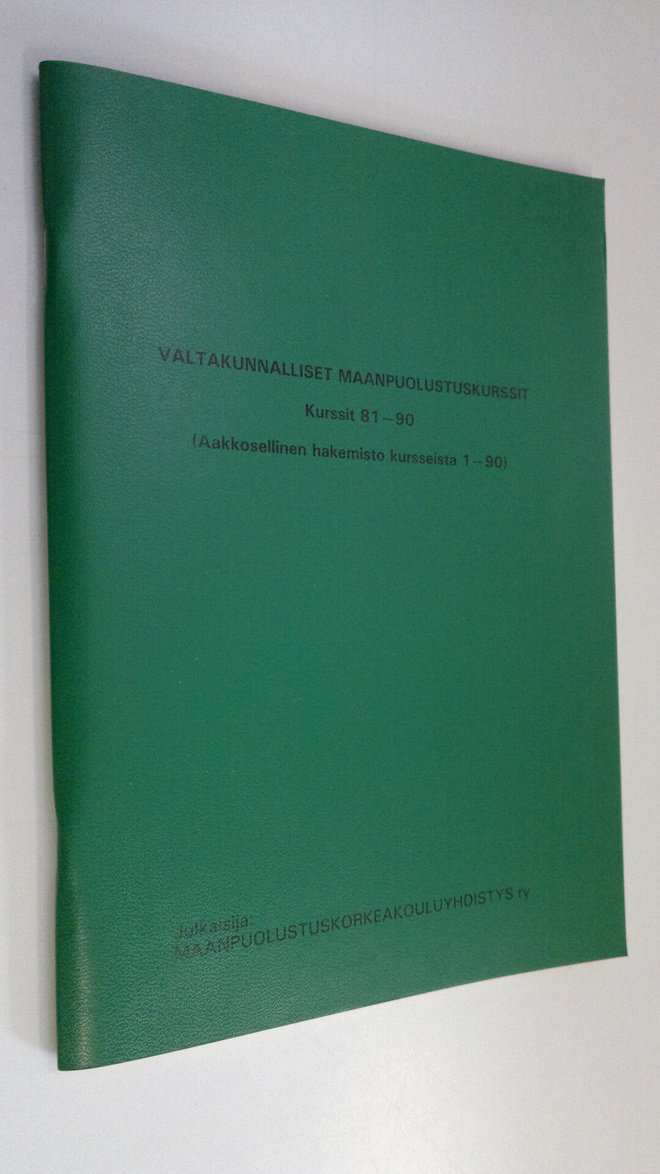 Valtakunnalliset maanpuolustuskurssit, Kurssit 81-90, aak...