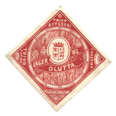 Toivo Bryggeri, Olut- ja limuetiketti