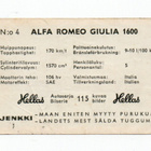Purkkakuva Hellas Autosarja n:o 4 ALFA ROMEO GIULIA 1600 - pikkukuva 2