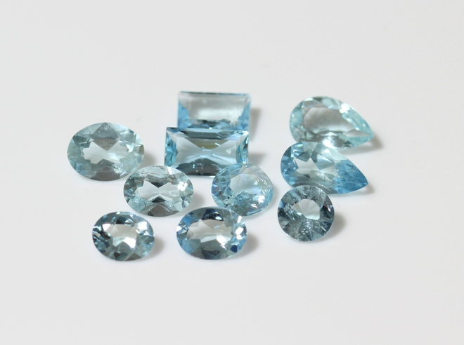 Akvamariini 10 kiven setti 10.00ct, SUPERHINTA!