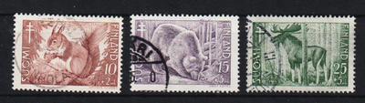 1953 Tuberkuloosi-merkkisarja leimattuna
