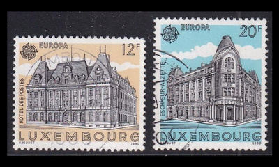 Luxemburg 1243-4 o Europa postirakennuksia (1990)