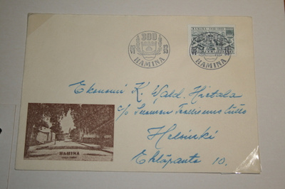 FDC kuori 20.6.1953 Hamina 300v.