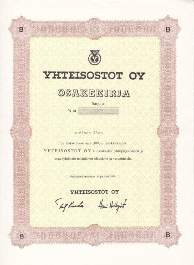 OKK 1979 Yhteisostot Oy, Helsinki pörssi