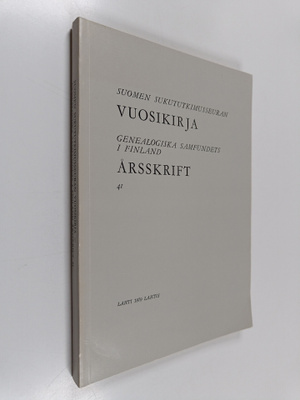 suomen sukututkimusseuran vuosikirja : 41 genealogiska sa...