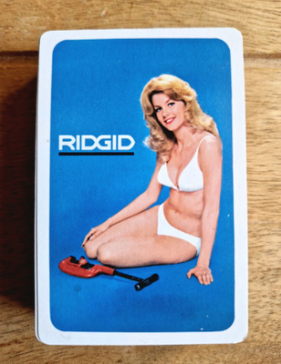 Vintage tyttö mainoskortit Ridgid
