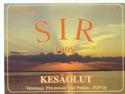 Olutetiketti SIR  1998 Kesäolut    c1