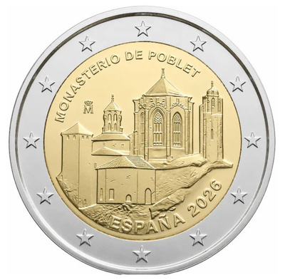 ** ESPANJA 2€ 2026 Poblet pillerissä **