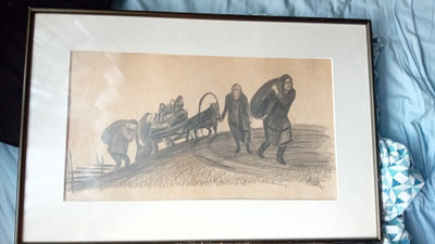 GÖSTA DIEHL, EVAKKOMATKA grafiikkateos 1954