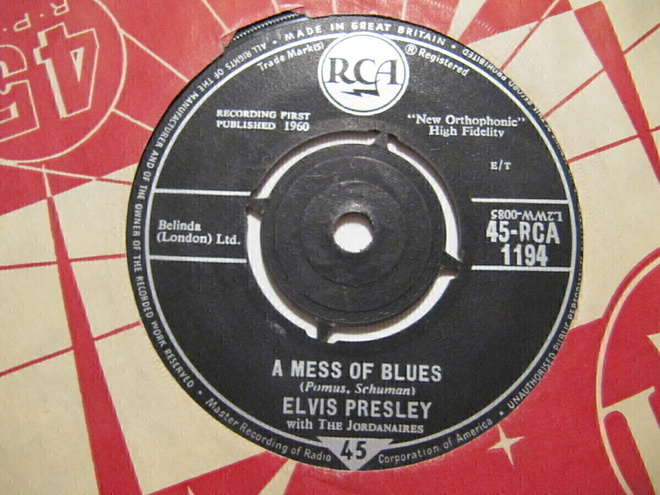 Elvis Presley A Mess Of Blues 7" sinkku UK RCA 1194