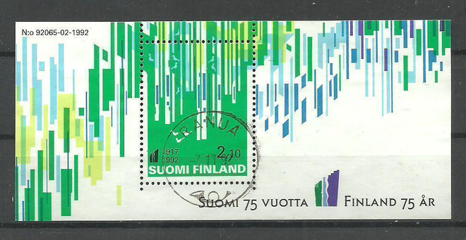 BL9 ITSENÄISYYS 75V Revontulet blokki 1992 o