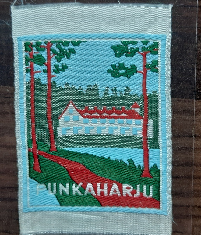 Punkaharju vintage kangasmerkki harvinainen
