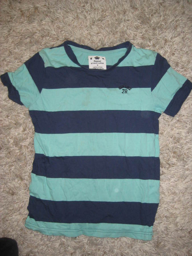 **KappAhl raita t-paita   koko n134-140**