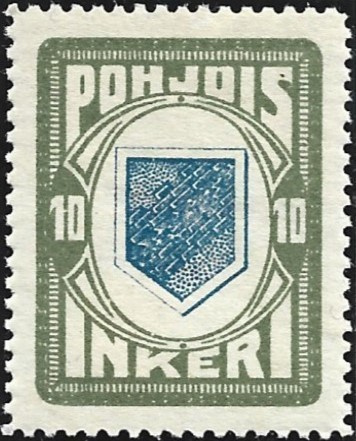 1920 Pohjois-Inkeri 10 p ** LaPe P-I 8 postituore