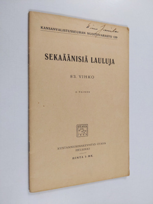 Sekaäänisiä lauluja : 83. vihko
