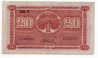 20 Markkaa 1922 Litt.C