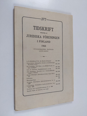 Tidskrift utgiven av juridiska föreningen i Finland 19