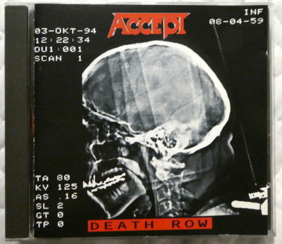 ACCEPT Death Row CD 1995 Usa-painos HUIPPUKUNTO Udo