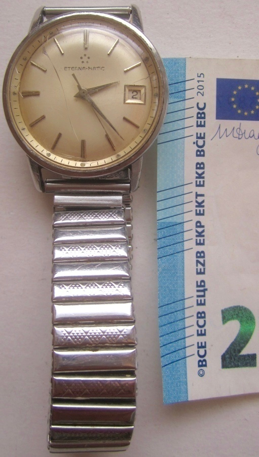 VANHA Kello Eterna-matic Automaatti Päivyri ym Sveitsiläinen