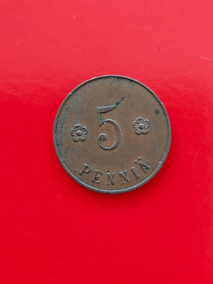 5 penniä 1918 Kansanvaltuuskunta II