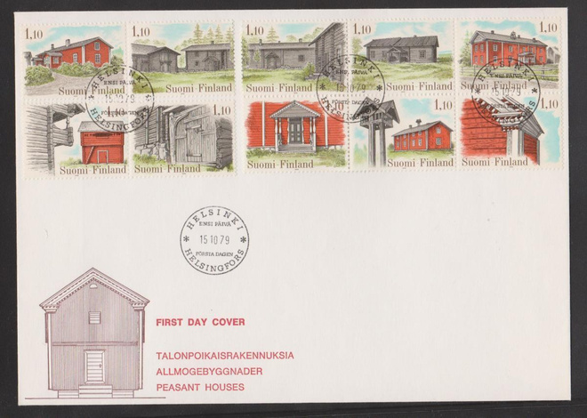 FDC 1979 Talonpoikaisrakennuksia V5