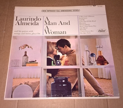 LAURINDO ALMEIDA PLAYS FOR A MAN AND A WOMAN  LP