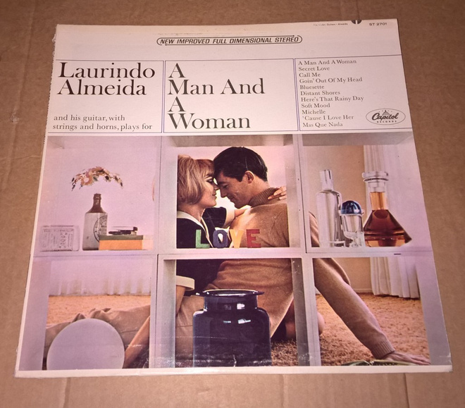 LAURINDO ALMEIDA PLAYS FOR A MAN AND A WOMAN  LP