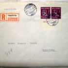 Kirjattuk. Leppävirta 20.3.45 Lisäp. 31/2/2.75 violetti(92) - pikkukuva 1