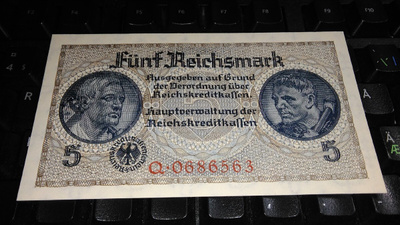 Germany Saksa 5 Reichmark PR138 UNC-