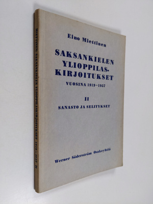 Eino Miettinen : Saksankielen ylioppilaskirjoitukset vuos...