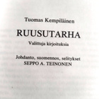 Ruusutarha - valittuja kirjoituksia  Tuomas Kempiläinen - pikkukuva 3