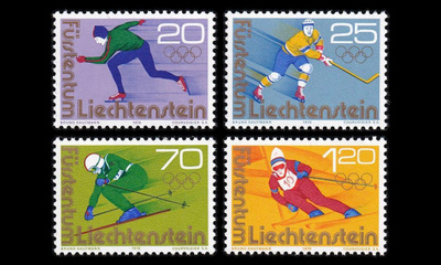 Liechtenstein 635-8 ** Talviolympialaiset Innsbruck (1975)