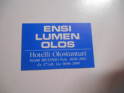 TT Etiketti Ensi lumen Olos Muonio