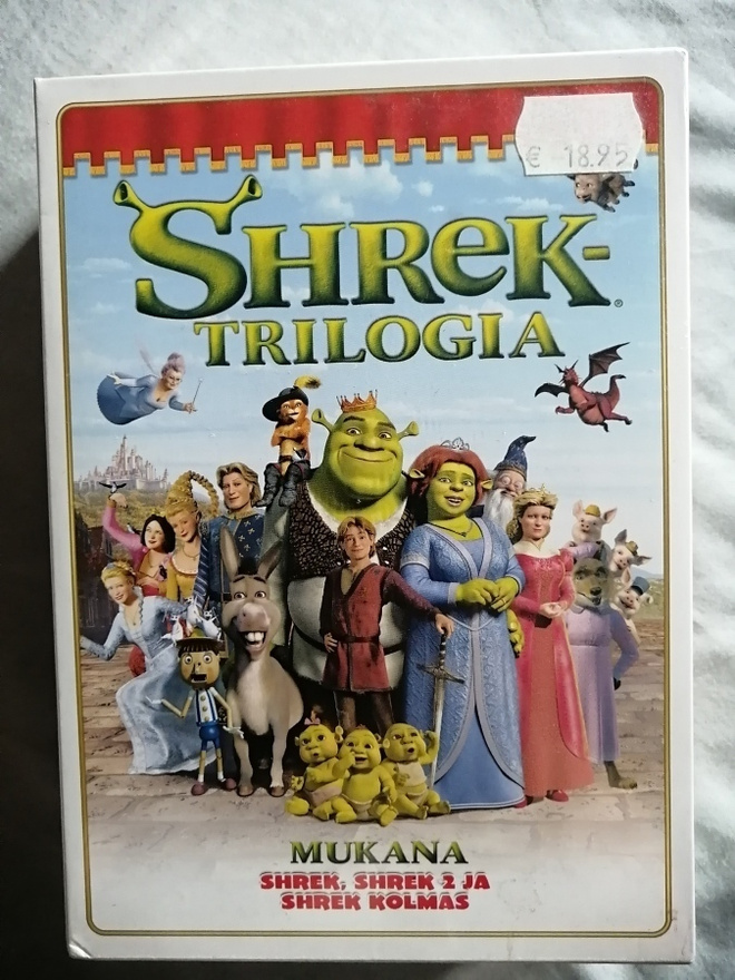 Shrek-trilogia (pahvikannet, UUSI)