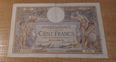 100 Francs 1936 Ranska Cat# 78 KL 3