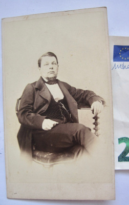 VANHA CDV Valokuva Professori Rehtori Adolf Arppe 1860-l