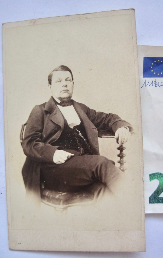 VANHA CDV Valokuva Professori Rehtori Adolf Arppe 1860-l