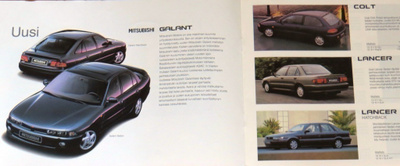 1993 Mitsubishi Colt Lancer Galant esite - suomalainen