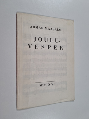 Armas Maasalo : Jouluvesper (nuottijulkaisu)