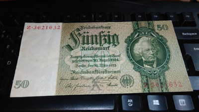 Germany Saksa 50 Mark 1933 P182 VF+-XF