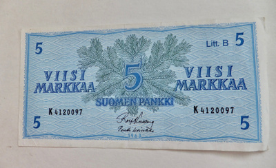 5 mk 1963 K4120097 HYVÄ
