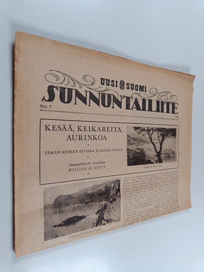 Uusi Suomi sunnuntailiite 7/1927