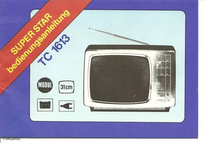 Superstar TC-1613 TV – vanha käyttöohje