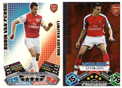 2 x ROBIN VAN PERSIE Arsenal, Jalkapallo
