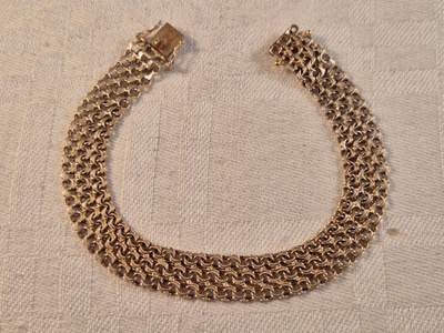 Bismarck-ketju, 14K, 19 cm, 10 mm, 12,5 g
