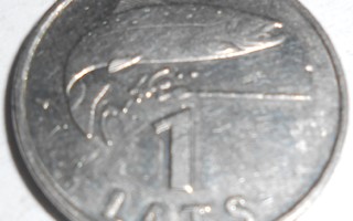 LATVIA  1 Lats  v.1992  KM#12    Circ.