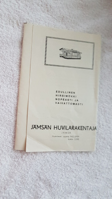 Jämsän huvilarakentajat vanha esite vintage