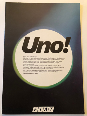 Myyntiesite - Fiat Uno - 8/1983