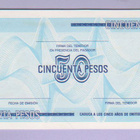 Kuuba 50 Pesos Serie C v.1985- UNC (Certificado de Compra) - pikkukuva 2