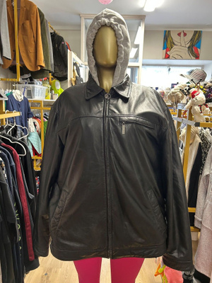 CAP HORN MIESTEN MUSTA NAHKATAKKI KOKO 3XL
